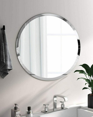 Frameless Round Wall Mounted Mirror L 50x50Cm