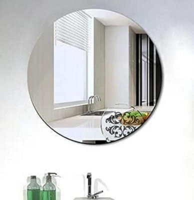 Frameless Round Wall Mounted Mirror L 50x50Cm