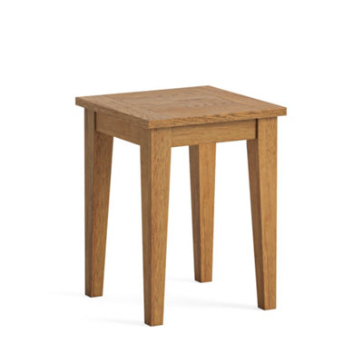 Fran Oak 35cm Square Lamp Side Table - By Roseland Furniture
