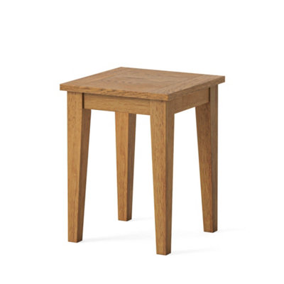 Fran Oak 35cm Square Lamp Side Table - By Roseland Furniture