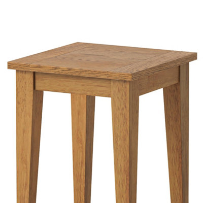 Fran Oak 35cm Square Lamp Side Table - By Roseland Furniture