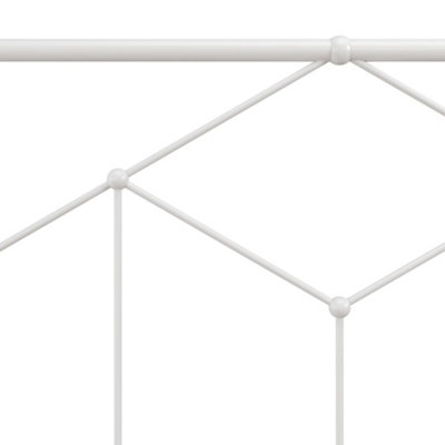 Francis farmhouse metal bed in white, double