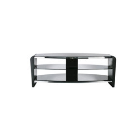 Francium TV-Stand with 3 shelves in black