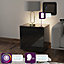 Frank Olsen High gloss SMART phone charging and ambient lighting black side table