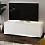 Frank Olsen High gloss SMART phone charging and ambient lighting large white TV Unit