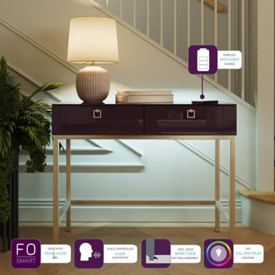 FRANK OLSEN LYRA CONSOLE TABLE PLUM BLACK