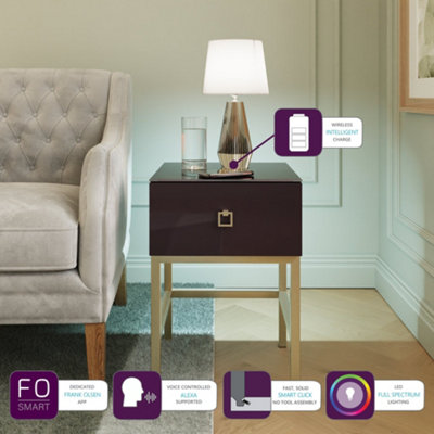 FRANK OLSEN LYRA LAMP TABLE PLUM BLACK