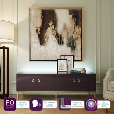 FRANK OLSEN LYRA TV CABINET MIDNIGHT PURPLE