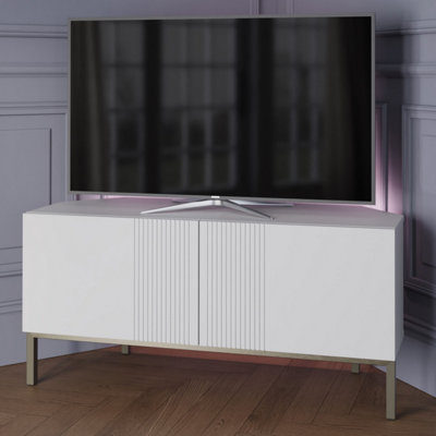 FRANK OLSEN SMART IONA CORNER TV CABINET WHITE