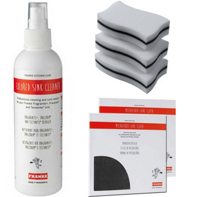 Franke Coloured Granite & Synthetic Sink Cleaning Kit - 250ml Cleaner ...