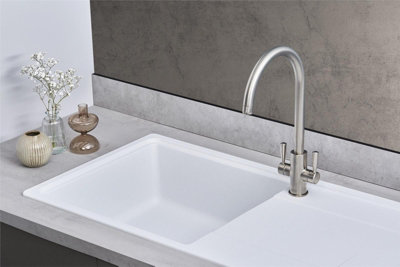 Franke Gemini GMD611PW 1.0 Bowl Polar White Tectonite Reversible ...