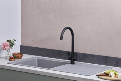 Franke Junos JSD611-97UG 1.0 Bowl Tectonite Reversible Inset Grey Kitchen Sink