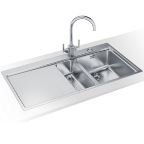 Franke Mythos MMX 251 1.5 Bowl Stainless Steel Kitchen Sink With R/Hand Drainer