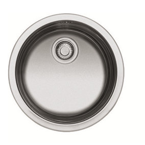 Franke Rambla Stainless Steel Round Kitchen Inset Sink, Easy To Clean, 430mm (Length) x 180mm (Depth)