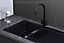 Franke Sirius S2D651CB 1.5 Bowl Tectonite Carbon Black Reversible Kitchen Sink