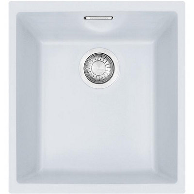 Franke Sirius SID110-34PW 1.0 Bowl Tectonite Undermount White Kitchen Sink