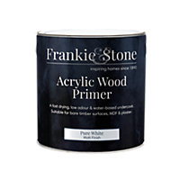 Frankie & Stone Acrylic Wood Primer Paint - Pure White - 2.5 Litre - Undercoat For Bare & Painted Wood Surfaces