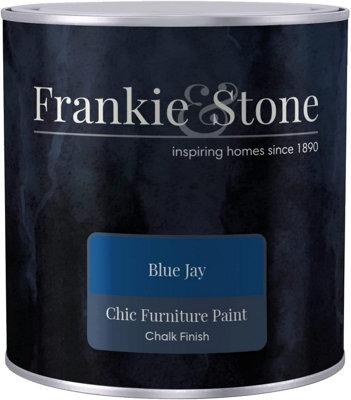 Frankie & Stone Furniture Paint - Blue Jay 1 Litre - Water Based - Quick Drying Solution