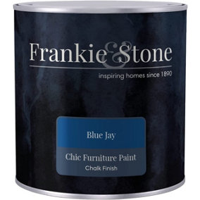 Frankie & Stone Furniture Paint - Blue Jay 1 Litre - Water Based - Quick Drying Solution
