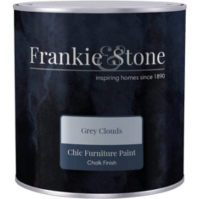 Frankie & Stone Furniture Paint - Grey Clouds 1 Litre - Water Based - Quick Drying Solution