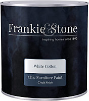Frankie & Stone Furniture Paint - White Cotton 1 Litre - Water Based - Quick Drying Solution