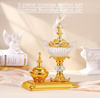 Frankincense Resin Incense Burner, Arabic Incense Burner Set with ...