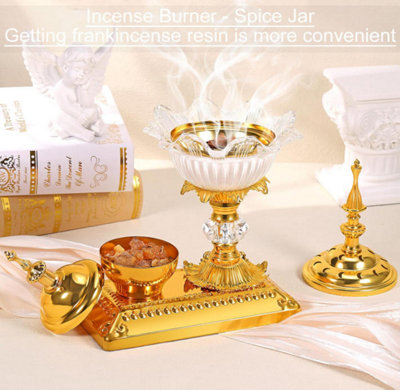 Frankincense Resin Incense Burner, Arabic Incense Burner Set with ...