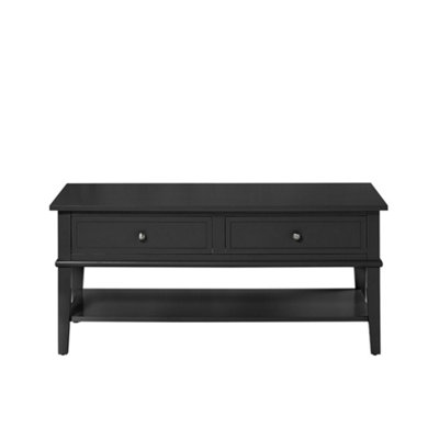 Franklin 2 Drawer Coffee Table in Black