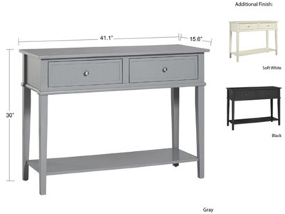 Franklin 2 Drawer Console Table in Grey