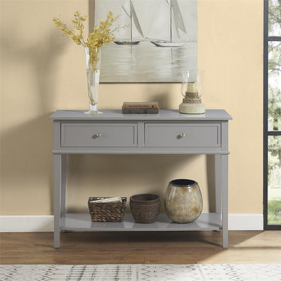 Franklin 2 Drawer Console Table in Grey