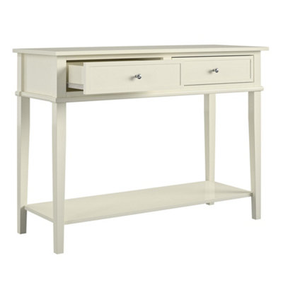 Franklin 2 Drawer Console Table in White
