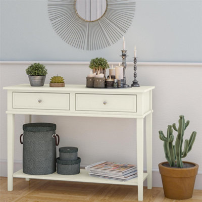 Franklin 2 Drawer Console Table in White