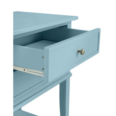 Franklin 2 Drawer End Table in Blue