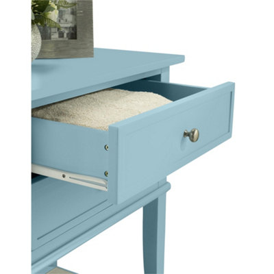 Franklin 2 Drawer End Table in Blue