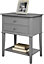 Franklin accent table with 2 drawers in grey