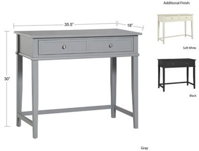 Franklin Writing Desk with 1 Drawer Black