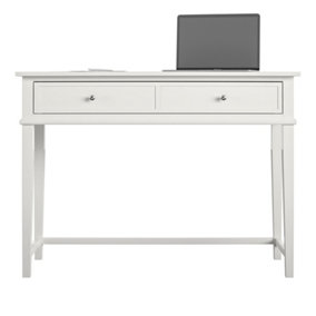 Franklin writing desk with 2 drawers in white