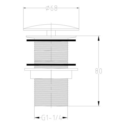 Free Running Basin Waste - Nickel - 1