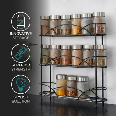 Free Standing Herb Spice Rack in Black Powder Coating DIY at B Q