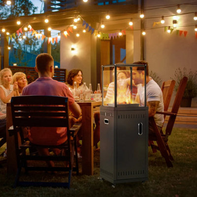 Free Standing Outdoor Patio Warmth with Lava Rocks - 5