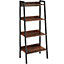 Free standing shelf Chatham - With 4 to 5 tiers - Ladder shelf standing shelf - 575 x 34 x 138 cm Industrial wood dark rustic