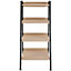 Free standing shelf Chatham - With 4 to 5 tiers - Ladder shelf standing shelf - 575 x 34 x 138 cm industrial wood light oak Sonoma