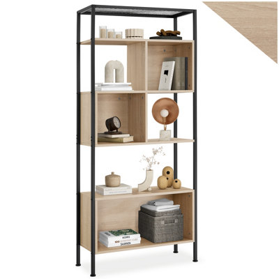 Free standing shelf Hastings 75x31x170.5cm with 5 tiers & 3 storage