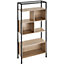 Free standing shelf Hastings 75x31x170.5cm with 5 tiers & 3 storage compartments - Shelf standing shelf - industrial wood light oa