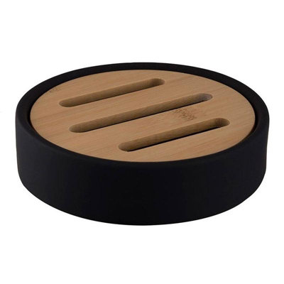 Free Standing Soap Dish Black Stoneware Holder Plain Oval Round Shape Price Comparisons | Compare The Build