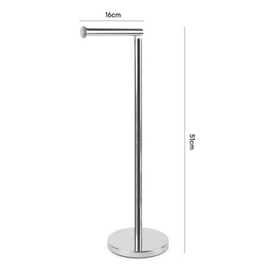 Free Standing Toilet Roll Holder Space Saving Storage Bathroom Loo Roll Frame - 3