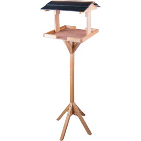 Free-Standing Wooden Bird Feeding Table
