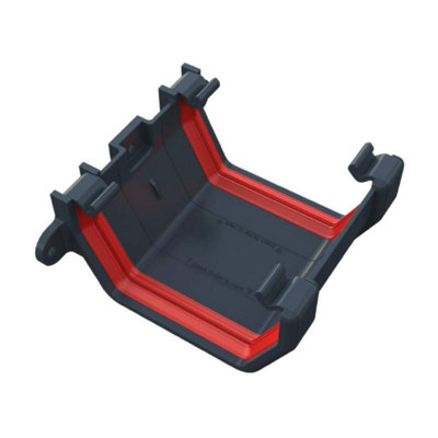 FreeFlow Anthracite Grey Square Gutter Union Joint, 114mm Rain Water Systems