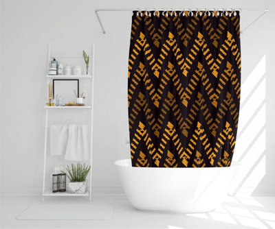 Freehand horizontal zigzag chevron stripes Boho chic (Shower Curtain) / Default Title Price Comparisons | Compare The Build