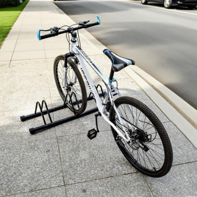 Freestanding 3 Bike Rack Steel Floor Stand for Mountain Road Bikes ...